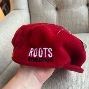 VINTAGE Roots Canada 1998 Official Olympics Fleece Hat Beret Winter